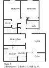 2 Bedroom Floor Plan